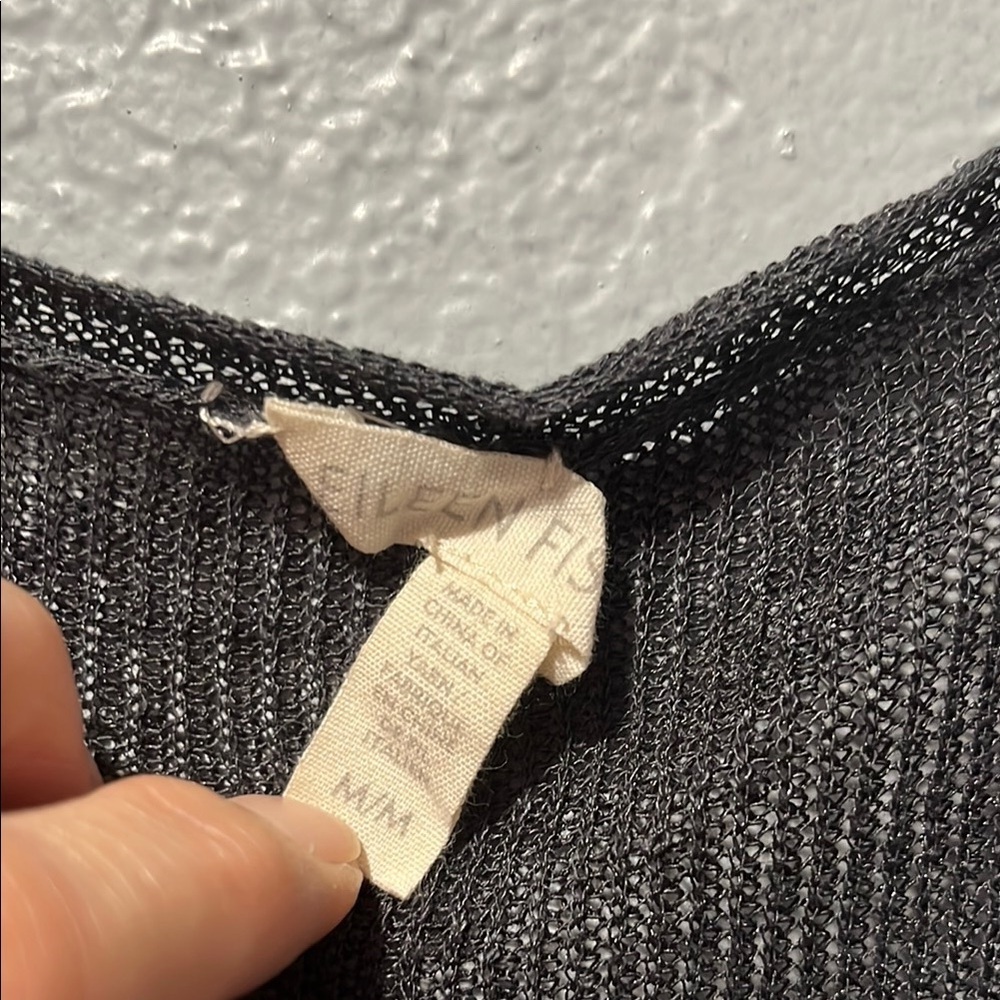 Eileen Fisher Gray Sleeveless Cardigan Vest - Picture 5 of 6